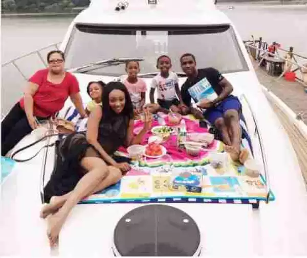 Football Star, Ighalo Goes Boat Cruising With His Family In China (Pics)